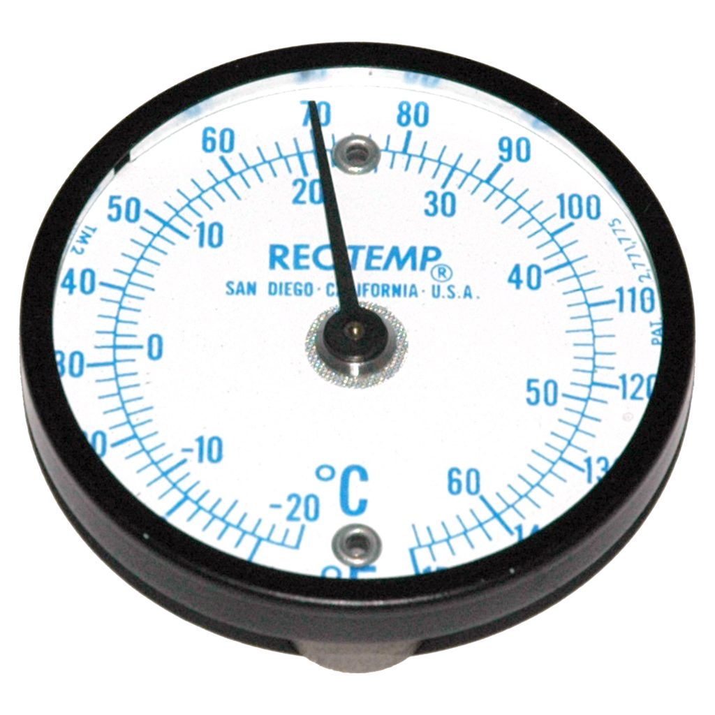 Surface Thermometer, Dual Magnetic Mounts, 0 to 150 Degrees F, -20 to 65 Degrees C.