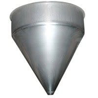 Conical Hopper, 24" Diameter with 6-3/4" Straight