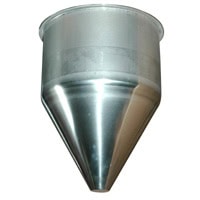 Conical Hopper, 12" Diameter with 6" x 6" Flange
