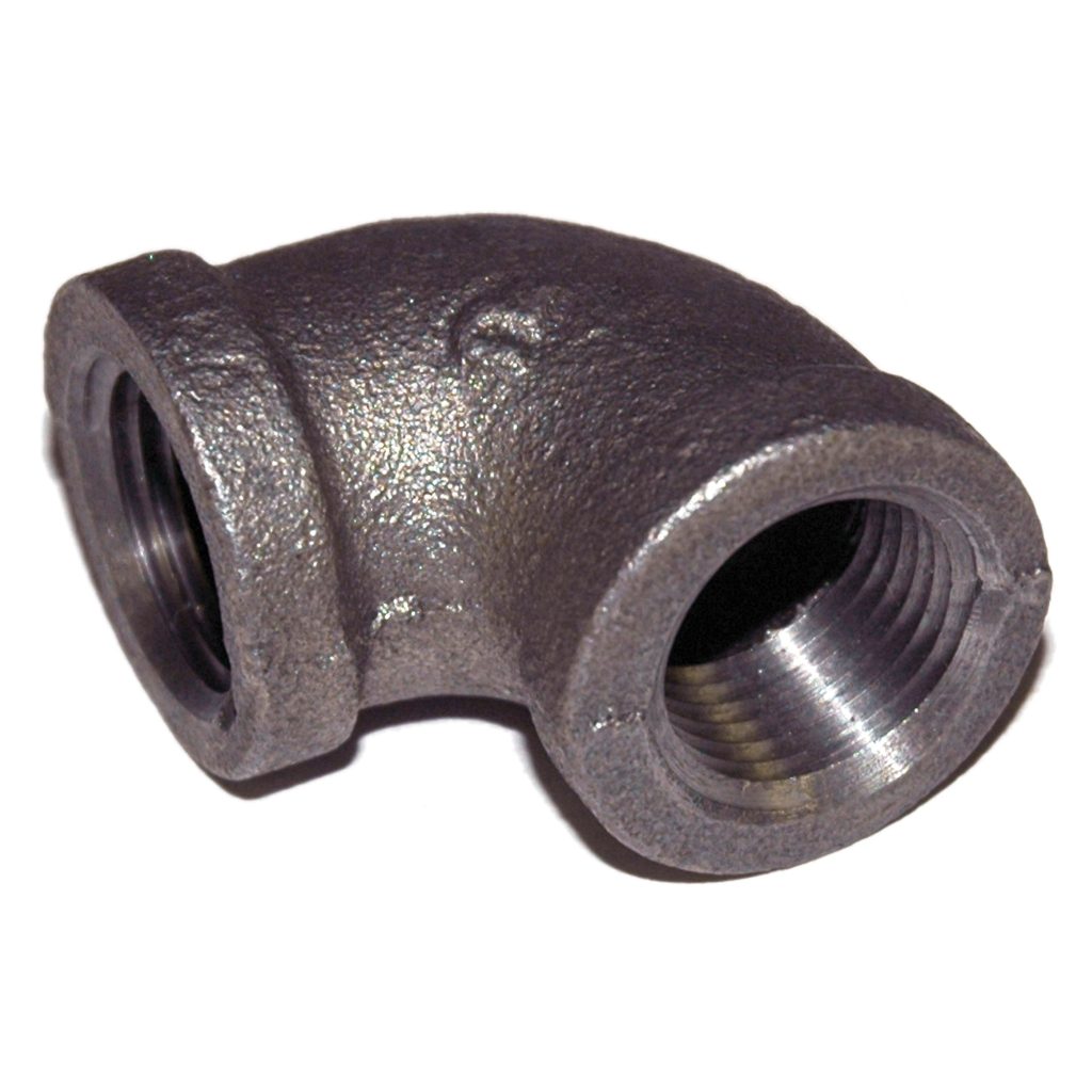 Elbow, 90 Degree, 1/4" NPT, Black Steel