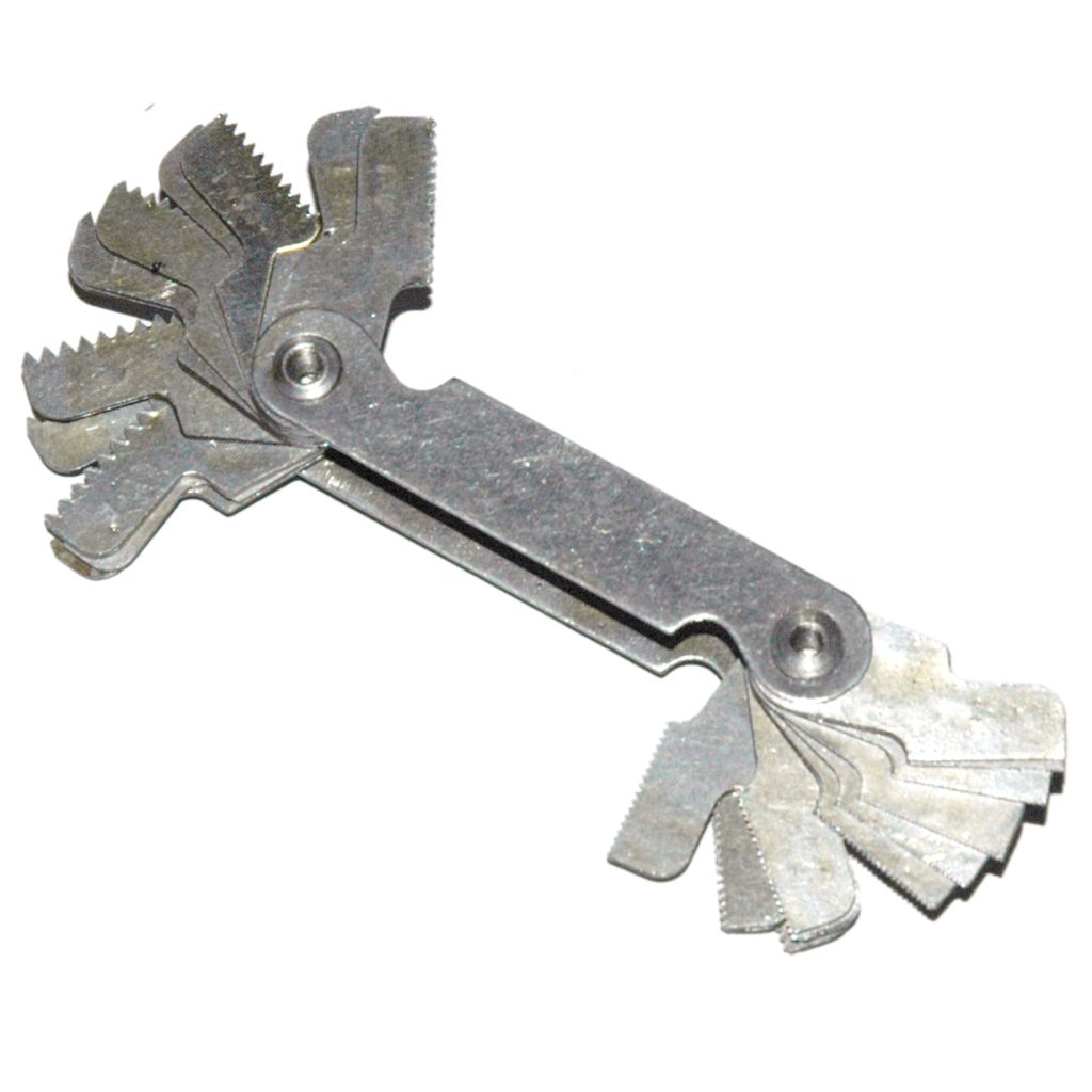 Pitch Gauge,Metric, 28 Leaves. from 0.25mm to 2.5mm Between Threads.