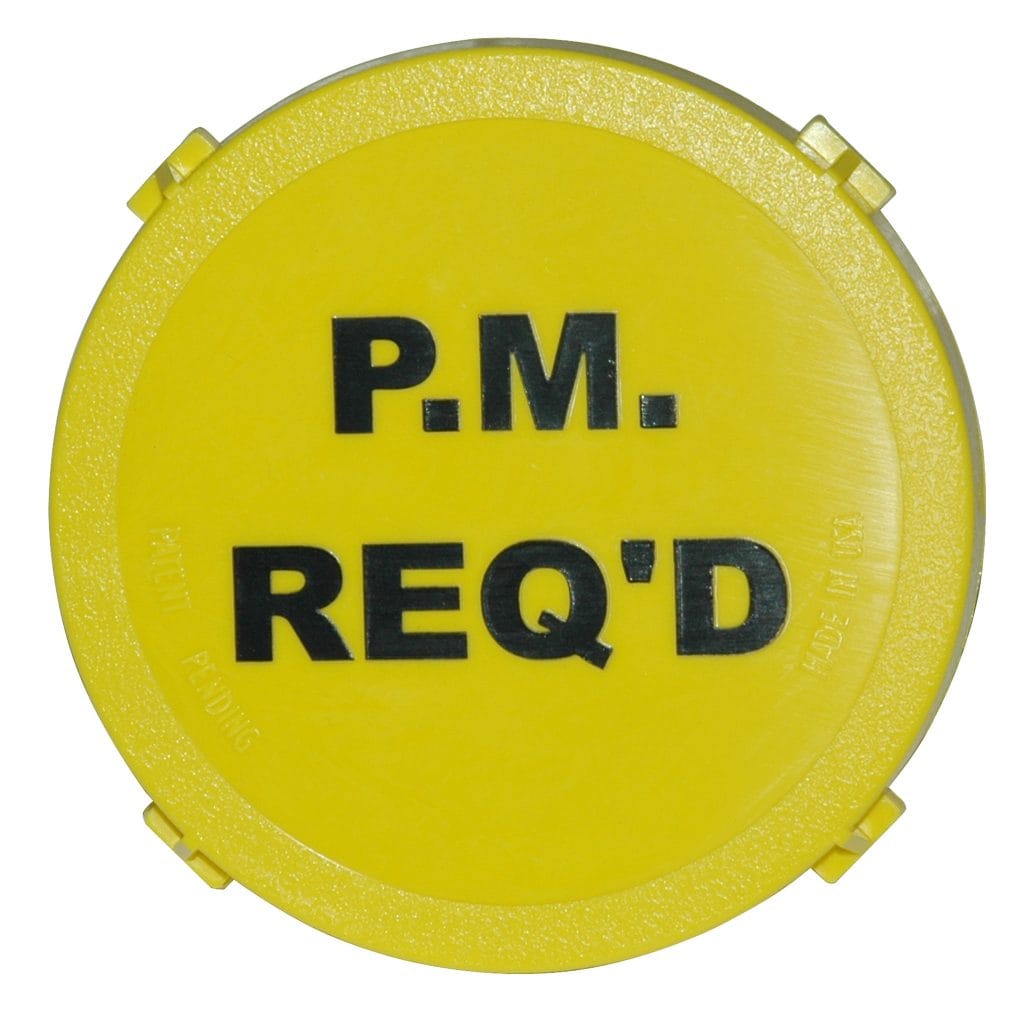 Smart Caps, Yellow, "P.M. Required".