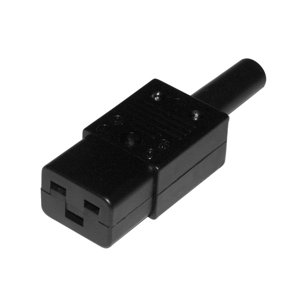 Input Power Connector, Female Plug End for Power Cord to Single Zone Temp Control System Model MFH-1
