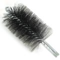 Brush, Heavy Duty Barrel, 80mm OD, High Carbon Steel, Double Stem And Spiral