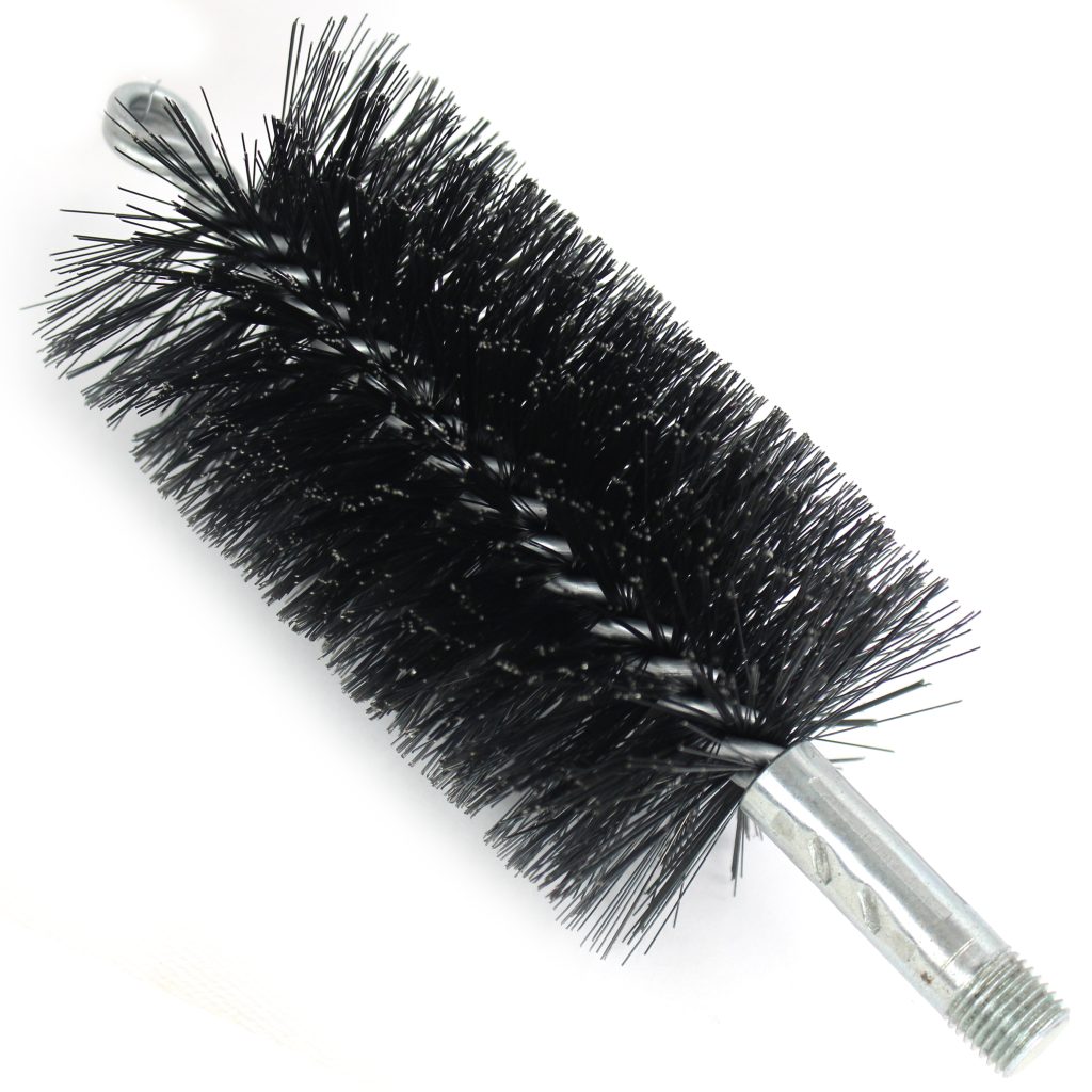 Brush, Heavy Duty Barrel, 2-3/4" OD, High Carbon Steel, Double Stem And Spiral