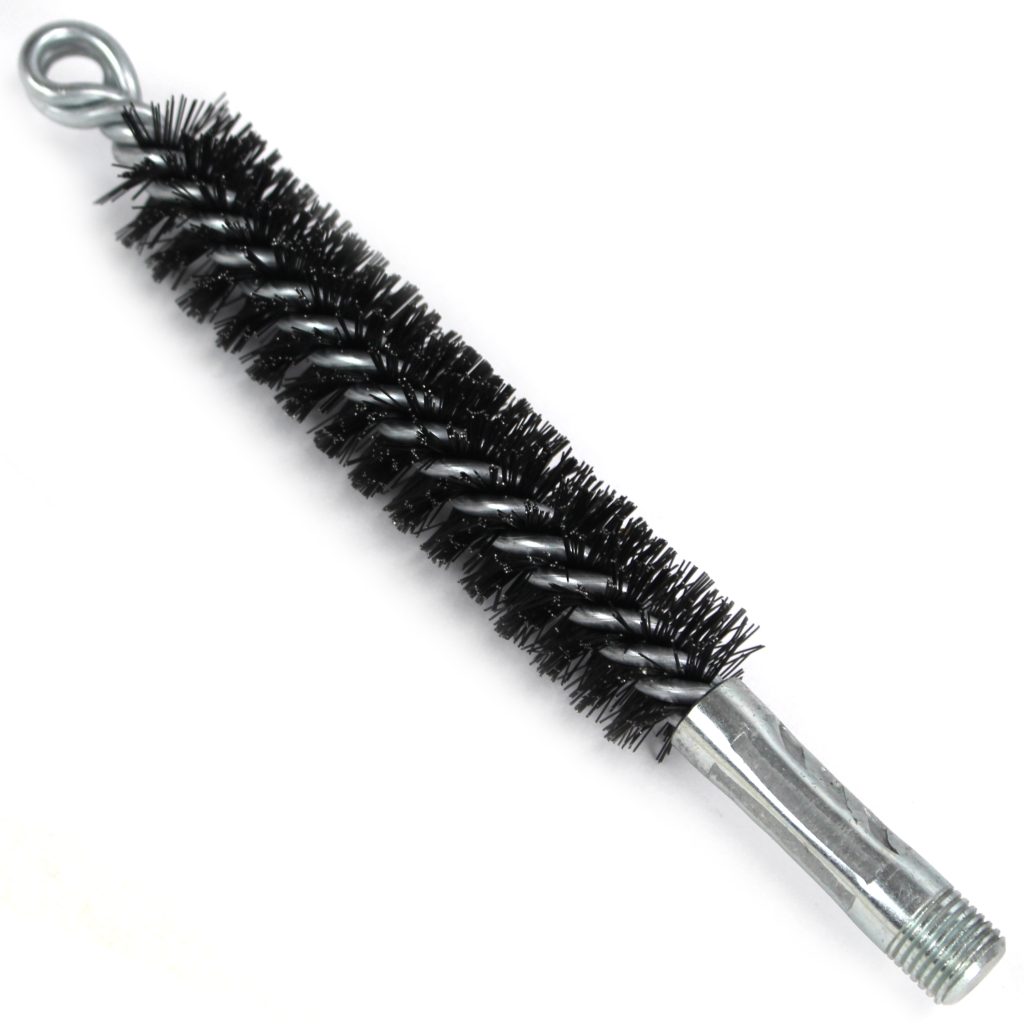 Brush, Heavy Duty Barrel, 1" OD High Carbon Steel, Double Stem And Spiral