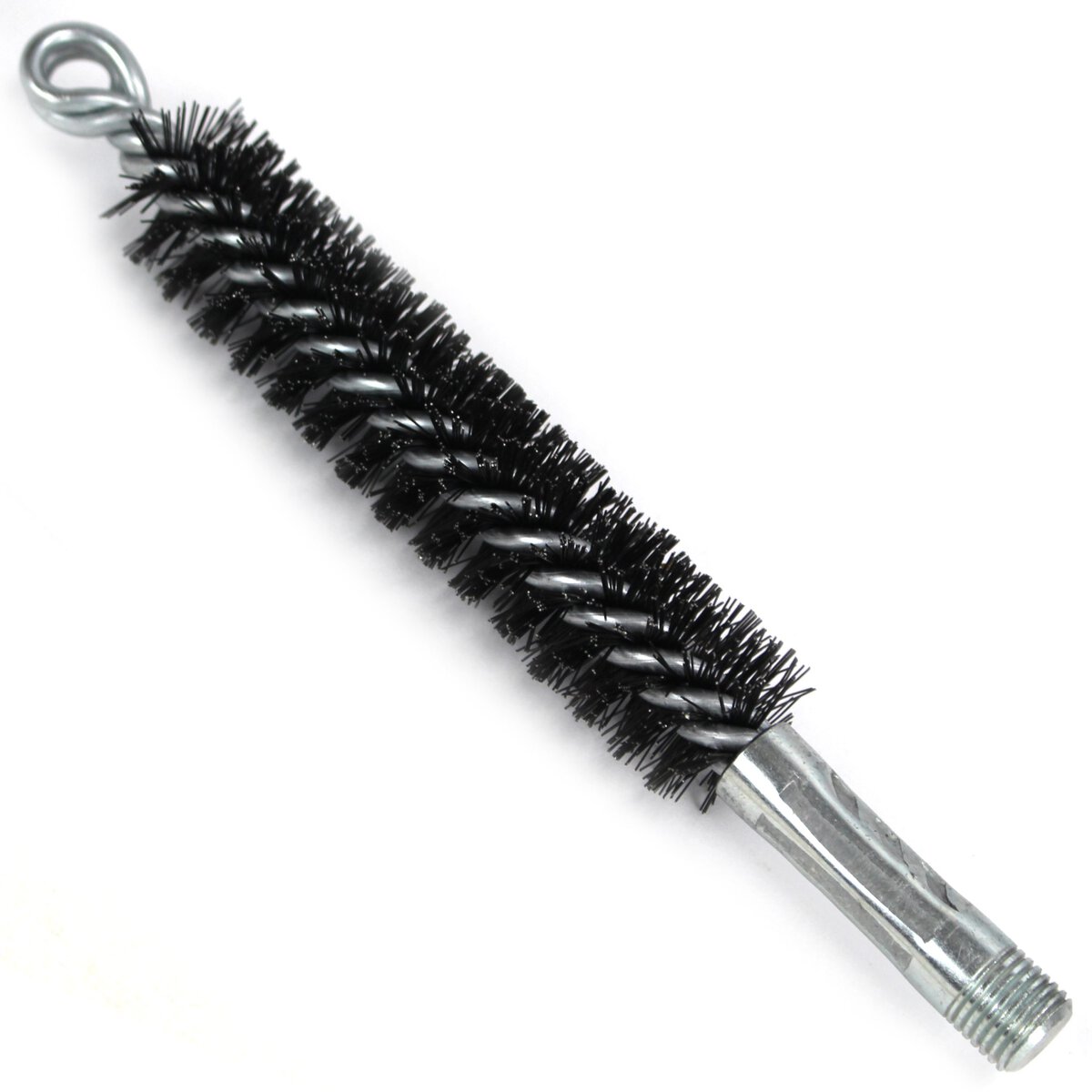 Brush, Heavy Duty Barrel, 1" OD High Carbon Steel, Double Stem And Spiral - Image 1