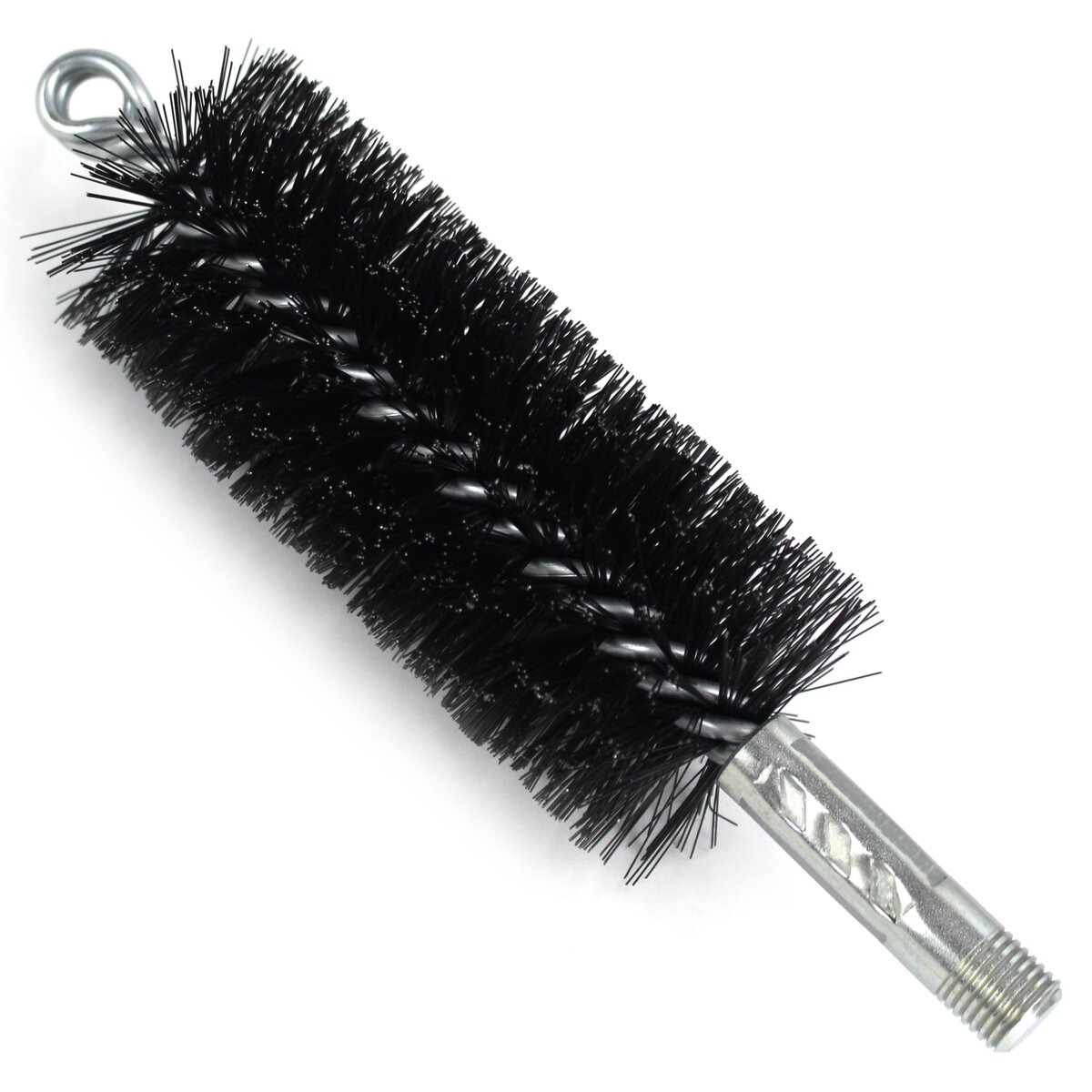 Brush, Heavy Duty Barrel, 2" OD, High Carbon Steel, Double Stem And Spiral - Image 1