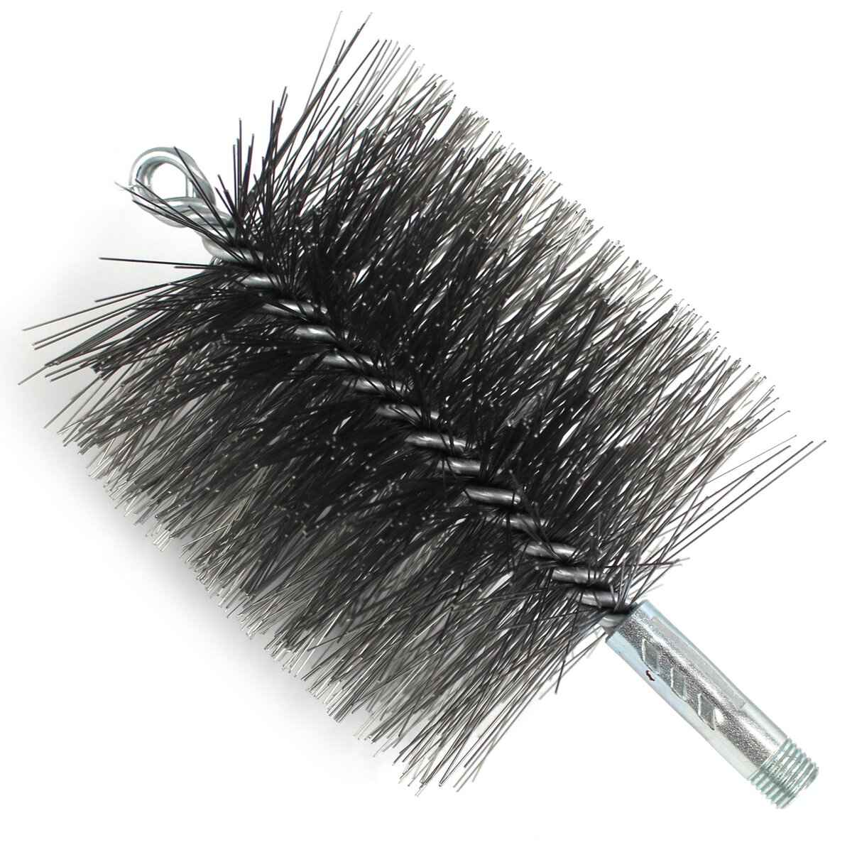 Brush, Heavy Duty Barrel, 115mm OD, High Carbon Steel, Double Stem And Spiral - Image 1