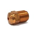 Nozzle Tip, Nylon, BeCu, 1-1/2″ OAL, 7/8″-14 Thread, 1/2″ Rear Opening, 3/4″ Radius, 3/16″ Orifice