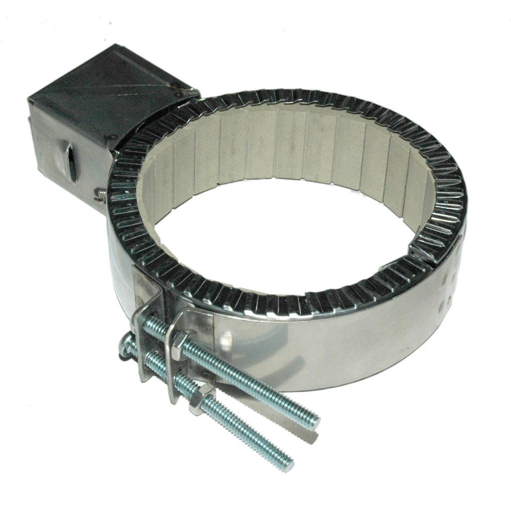 Heater Band, 4-1/2 to 5" Inside Diameter x 1-1/2" Wide, 240 Volts, 700 Watts, Ceramic