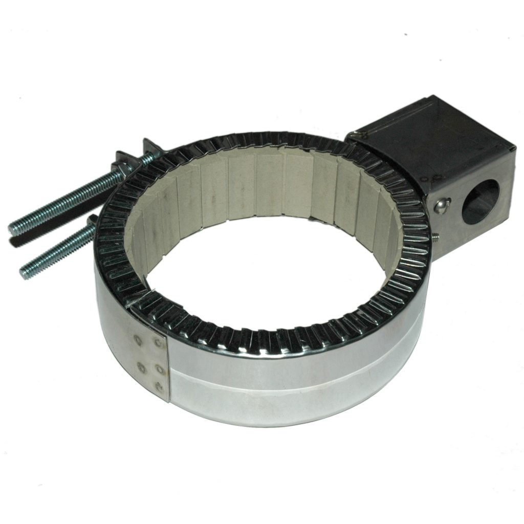 Heater Band, 4-1/2 to 5" Inside Diameter x 1-1/2" Wide, 240 Volts, 700 Watts, Ceramic