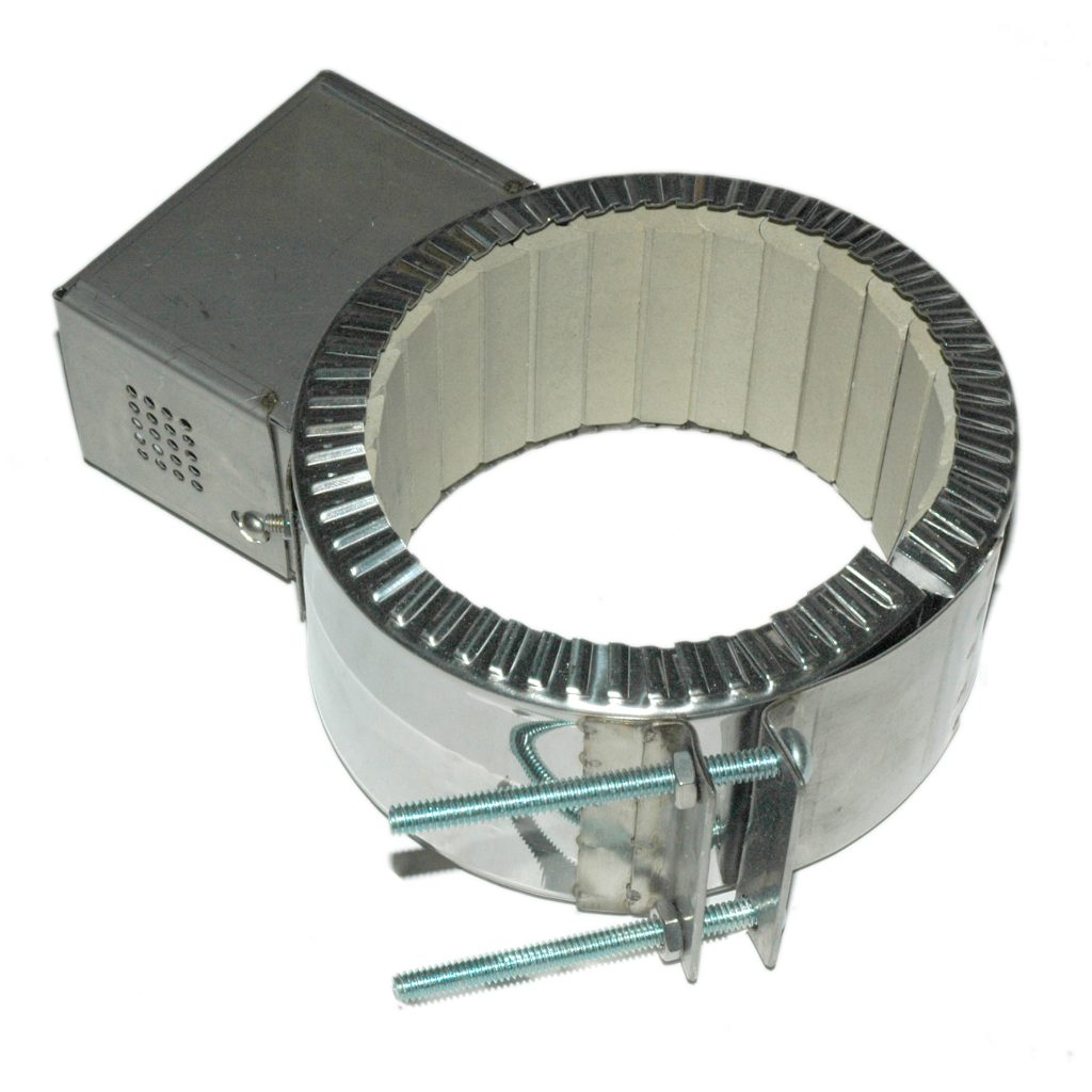Heater Band, 4-1/2 to 5" Inside Diameter x 2-1/2" Wide, 240/480 Volt, 1150 Watts, Ceramic