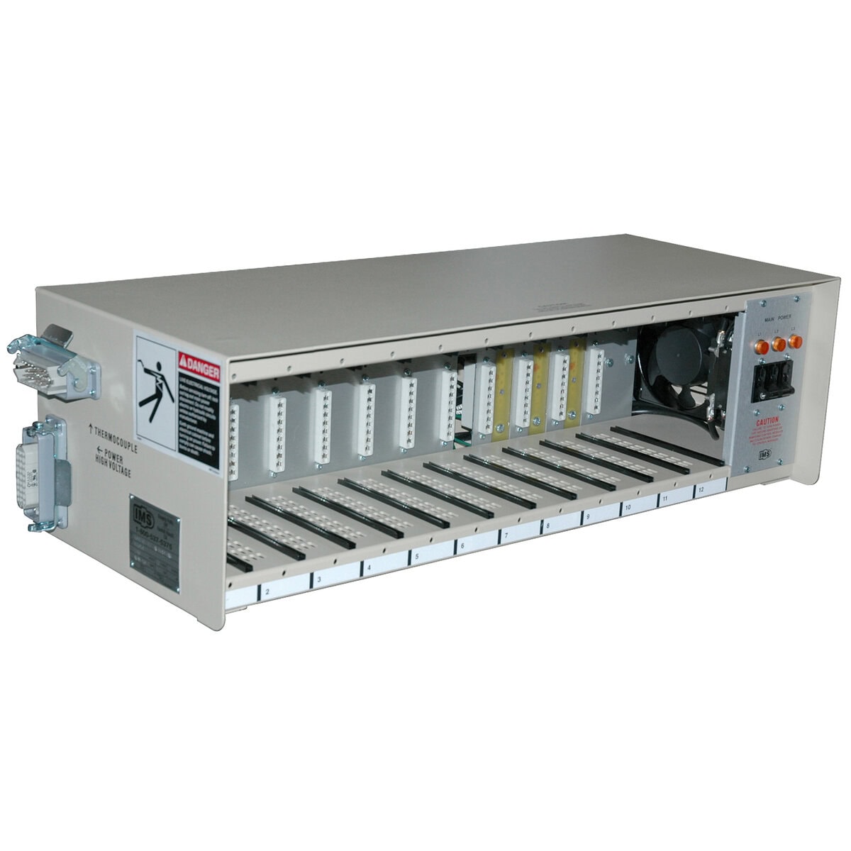 Mainframe Housing for 12-Zone Temperature Control System, 15 Amps Per Zone, Wired 240/120/60/3 - Image 1