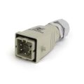 Male, Cable to Housing Connector with Hood