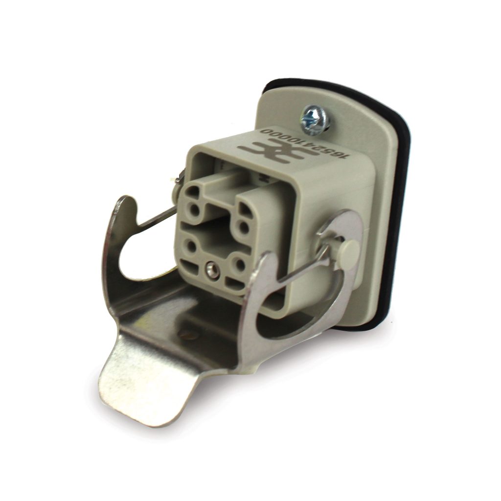 Mountable Main Frame Connector with Flanged Hood & Gasket