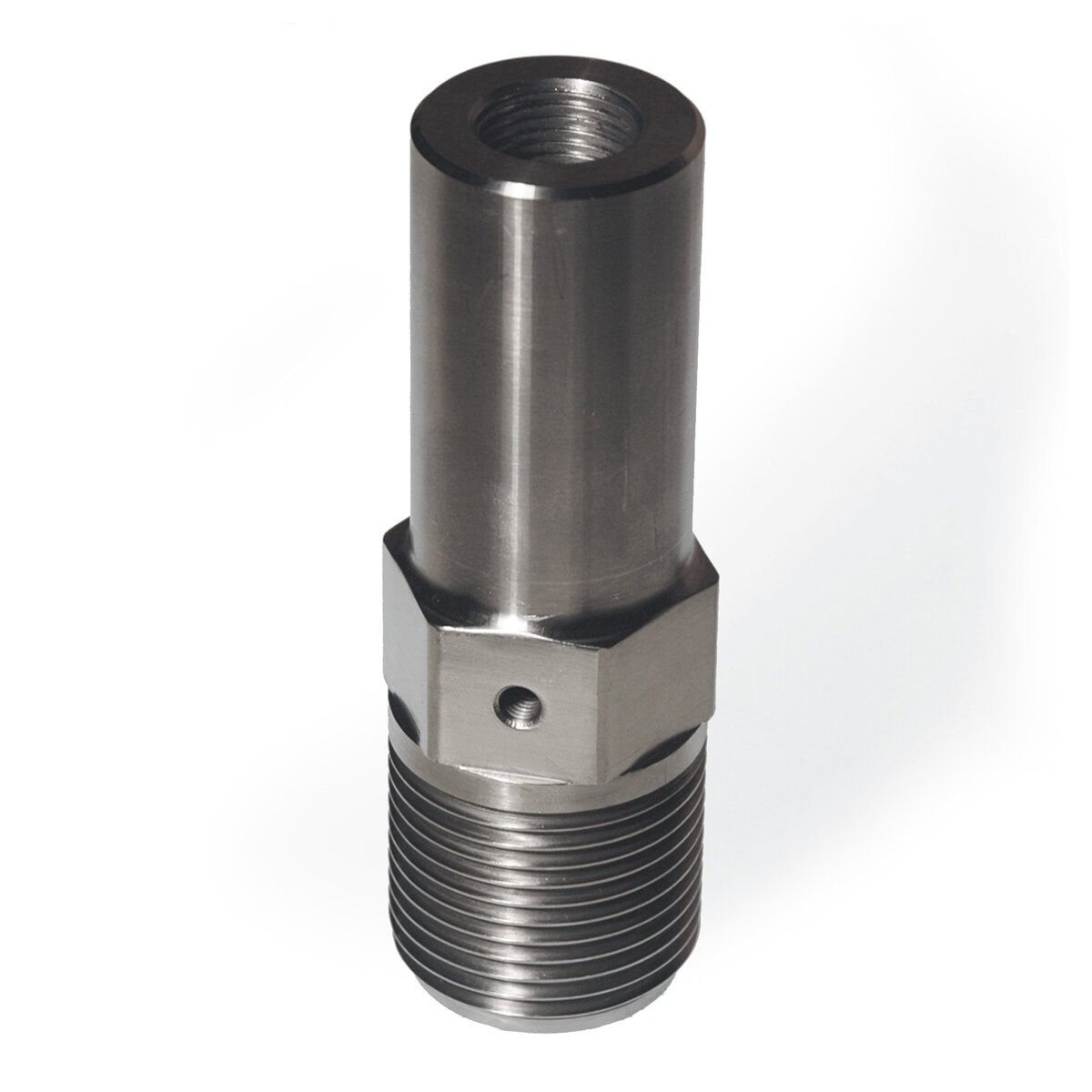 Nozzle Body, RT Style, GP, 4-1/4" OAL, 1-1/4"-10 Thd, 3/4" RO with 1/4"-28 And 1/8"-27 NPT T/C Holes - Image 1