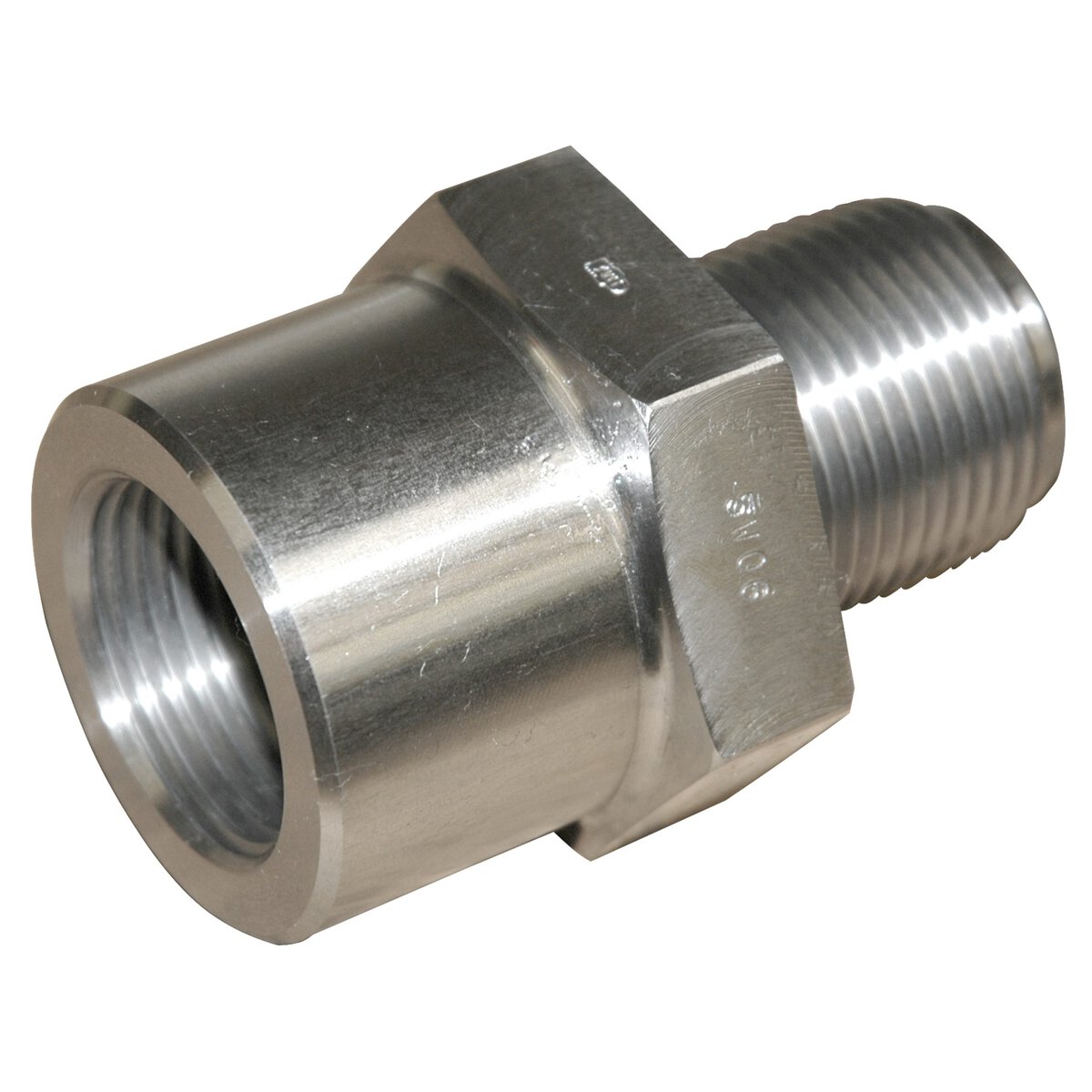 Metal Trap Nozzle Adapter, M50x3.0 Male, to 1-3/4"-8 Female, for JSW - Image 2