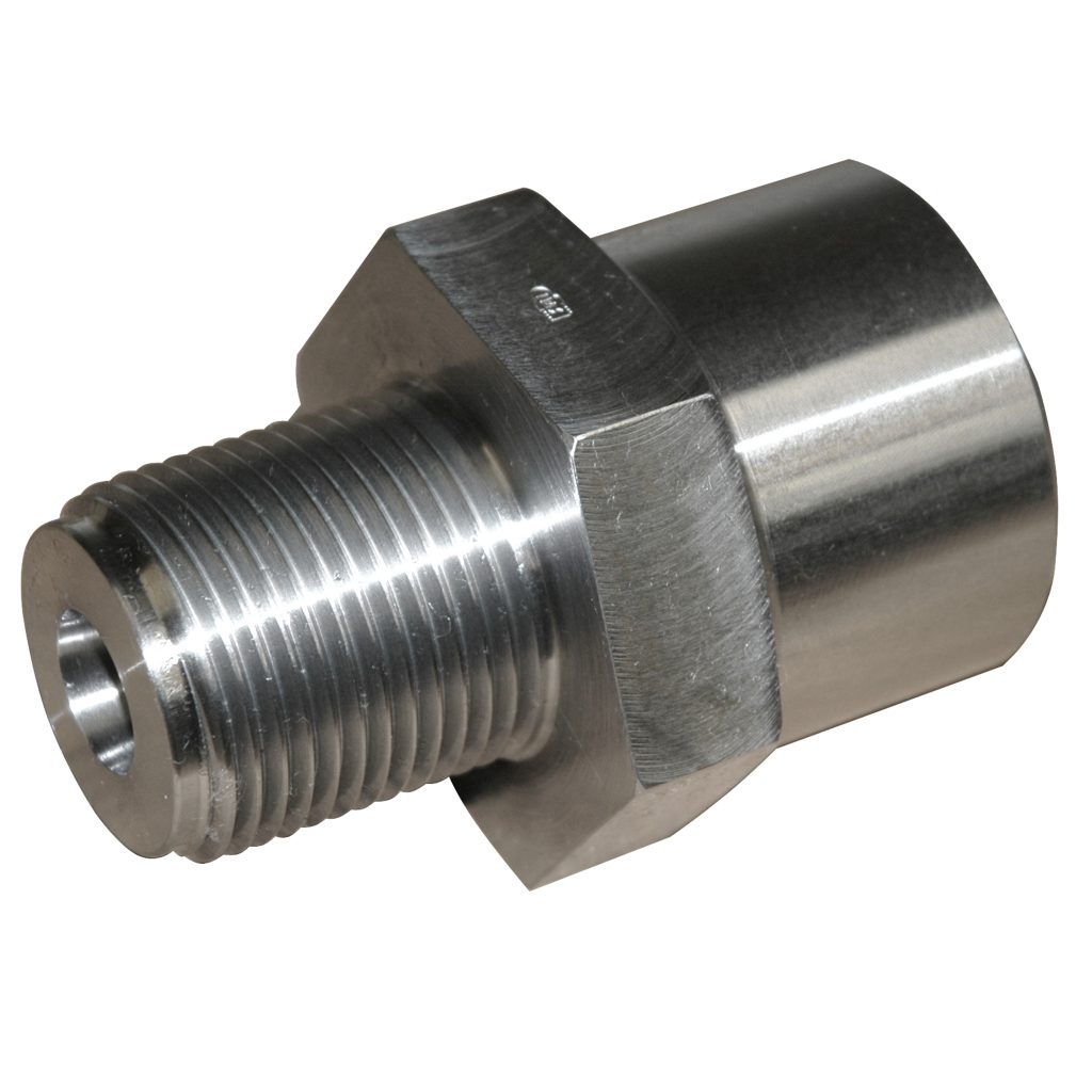 Metal Trap Nozzle Adapter, M40x2.0 Male,  to 1-3/4"-8 Female, for Nissei