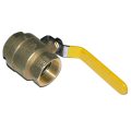 Ball Valve, 1-1/2″, Female NPT, Full Port, Brass, Certified