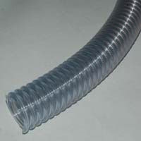 Loader Hose, 1-3/4" ID, Static Wire, Clear Wall, Helix Reinforced Food Grade PVC, Smooth Bore