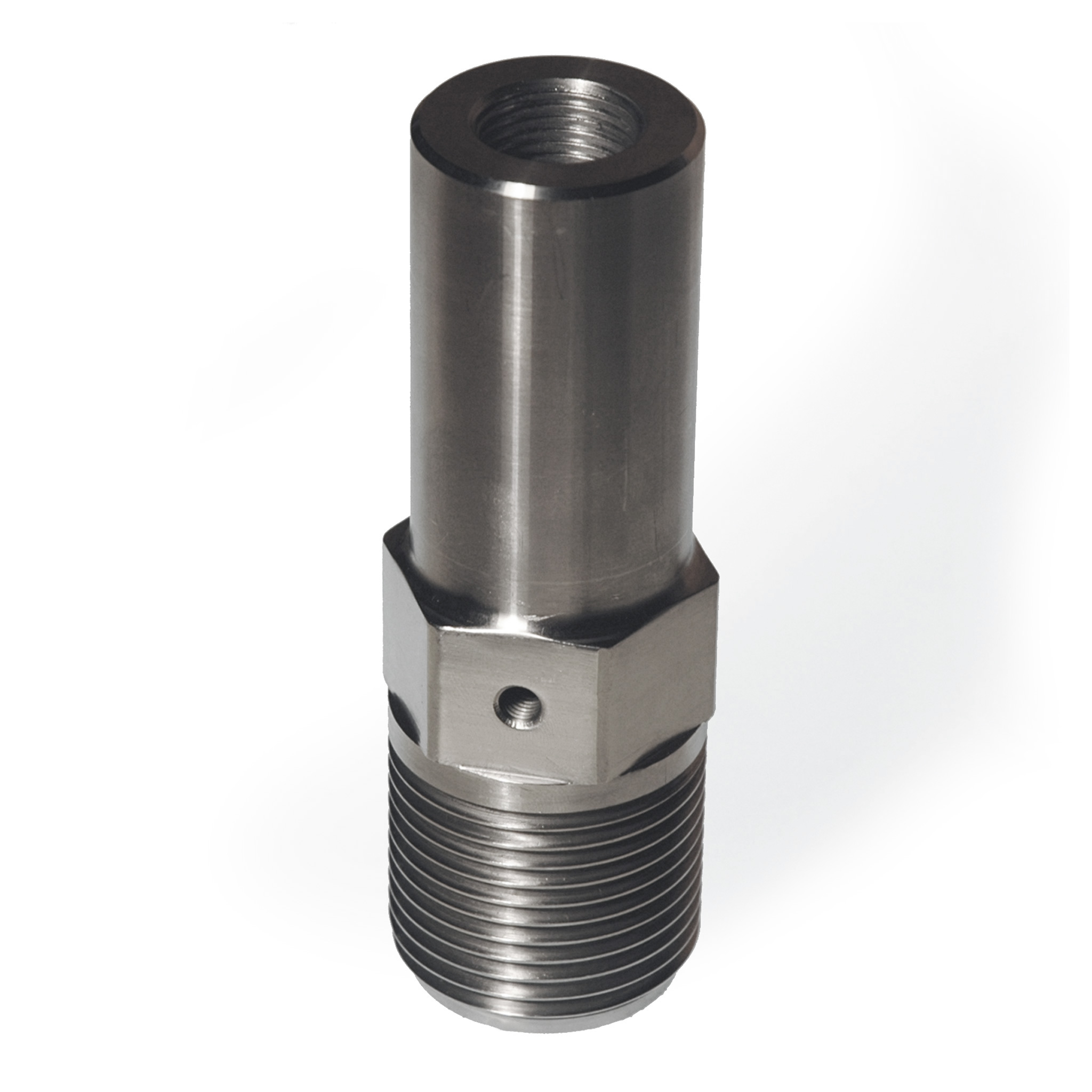 Nozzle Body, RT Style, GP, 11-1/4" Long, 1-1/2"-12 Thd, 3/4" RO with 1/4"-28 & 1/8"-27 NPT T/C Holes - Image 1