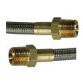 Hose, High Heat Resistant, PTFE, 8′ Long, Swaged 1/2″ Male NPT Fittings on Both Ends