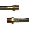 Hose, High Heat Resistant, PTFE, 1′ Long, Swaged 3/8″ Male NPT Fittings on Both Ends