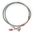 Thermocouple, Direct Melt Style B, Type J, Hastelloy Tip, Dual 48″ SS Leads, Spade Lugs, 3/8″-24 Thread, Grounded