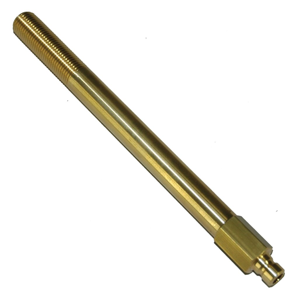 Plug, Water Extension, 200 Series, 1/4" Passage, 7" Length, 1/4" NPT, Brass