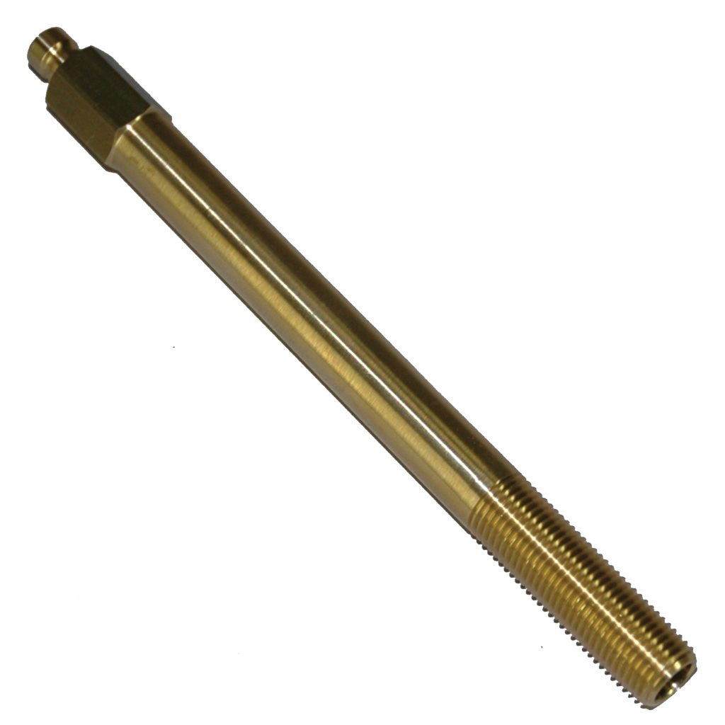 Plug, Water Extension, 200 Series, 1/4" Passage, 7" Length, 1/4" NPT, Brass