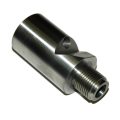 Nozzle Tip Adapter with Gas Port, 3-3/8″ OAL 7/8″-14 Male Thd, 7/8″-14 Female Thd, 1/4″-28 TC Hole