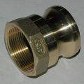 Cam & Groove Coupling, Type A 1-1/2″ Brass, Male Adapter x Female NPT Thread