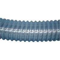 Loader Hose, 2-1/2" ID, Static Wire, Clear Wall, Helix Reinforced Food Grade PVC, Smooth Bore