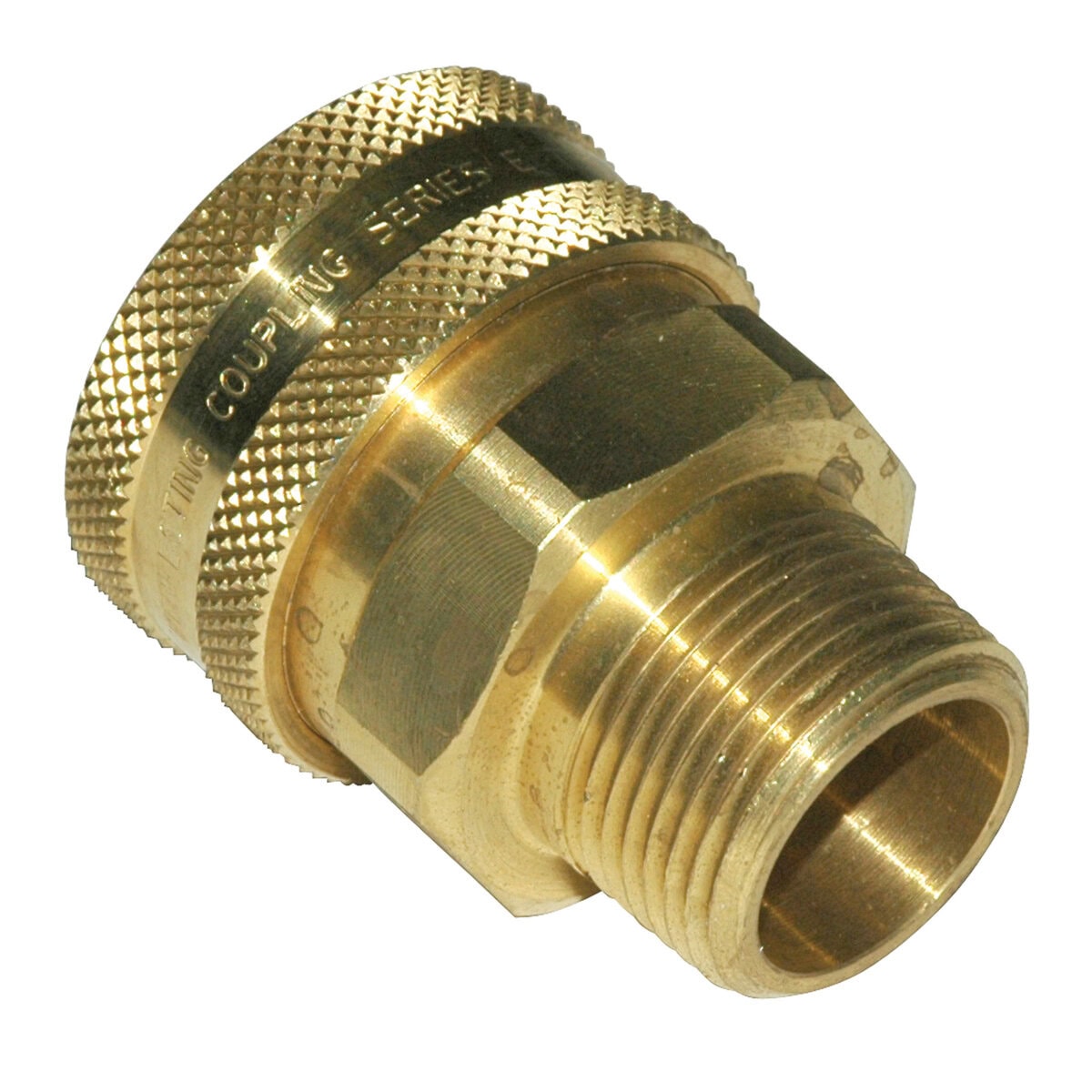 Coupler, ST Series, 1" Body, 1"-115 Male NPT, Brass - Image 1