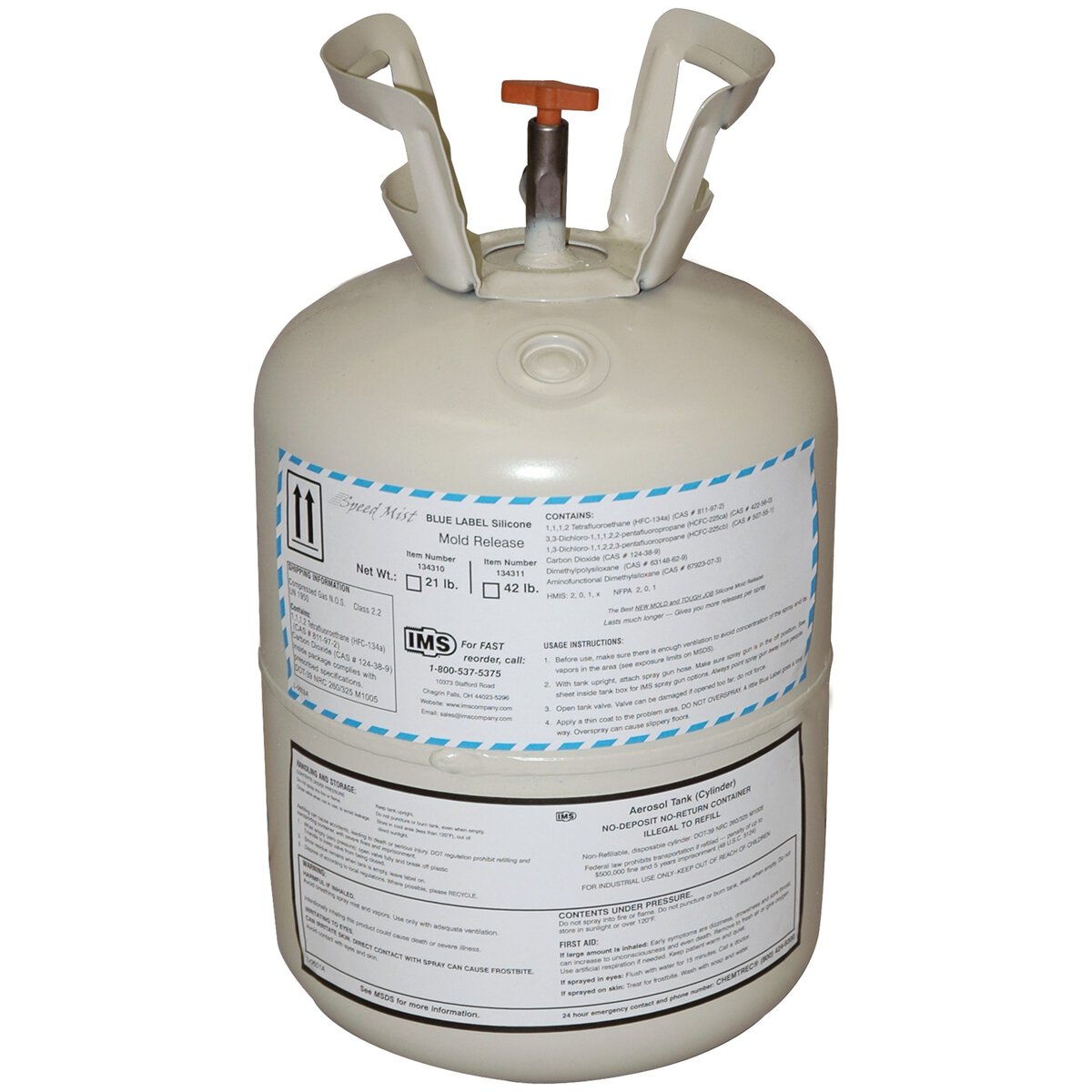 Mold Release, Blue Label Silicone, Speed Mist Plus, Small Tank, 21 lb Net Wt. - Image 1