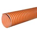 Hopper Dryer Hose, 2-Ply, Orange, 5″ ID, 12′ Long, Silicone Coated Fiberglass