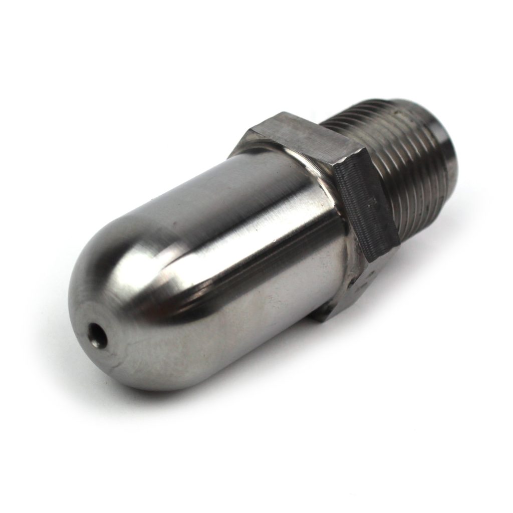 Nozzle Tip, FT, 2-3/4" OAL, 7/8"-14 Thread, 1/2" Rear Opening, 1/2" Radius, 3/8" Orifice