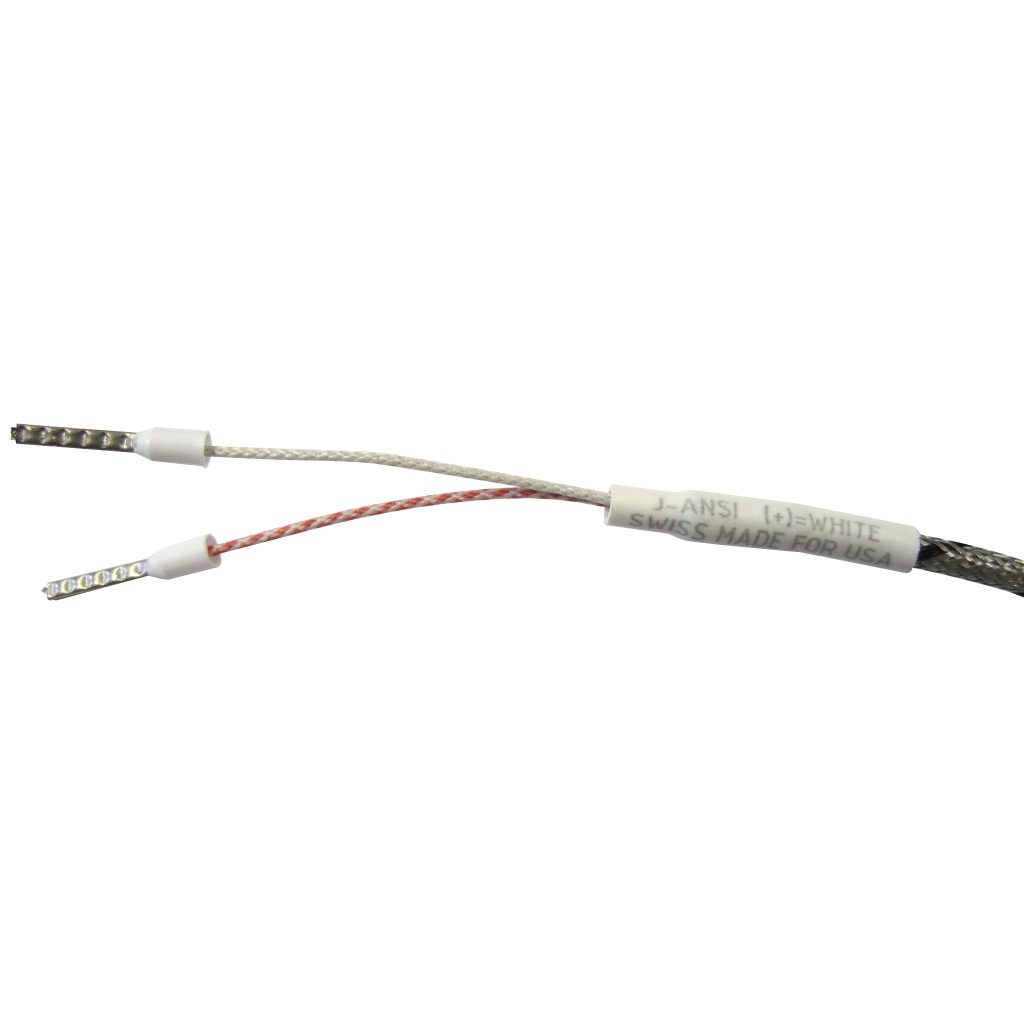 Thermocouple, Probe Style, Type J, 3/16" x 2-1/2" Tip, 48" SS Leads, Spade Lugs, Grounded