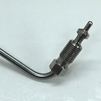 Thermocouple, Direct Melt Style B, Type J, Standard Tip, 144" SS Leads, Spade Lugs, 3/8"-24 Thread, Grounded