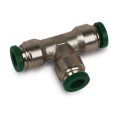 Push to Connect Tube Fitting, Union Tee, 3/8″ OD Tube to 3/8″ OD Tube