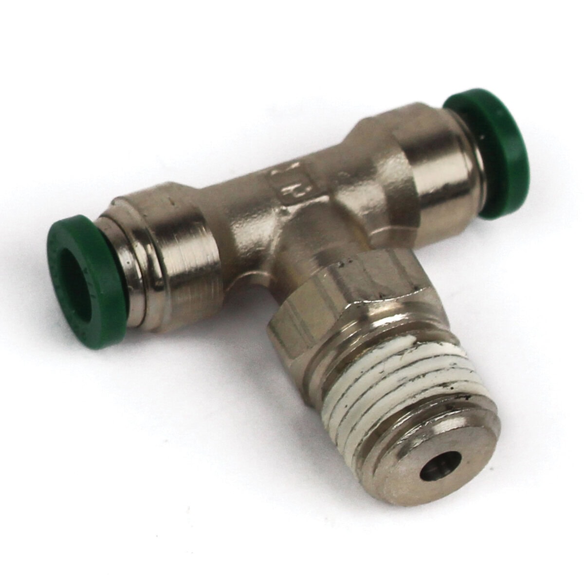 Push to Connect Tube Fitting, Branch Tee, Male Swivel, 3/8" OD Tube x 1/4" NPT - Image 2