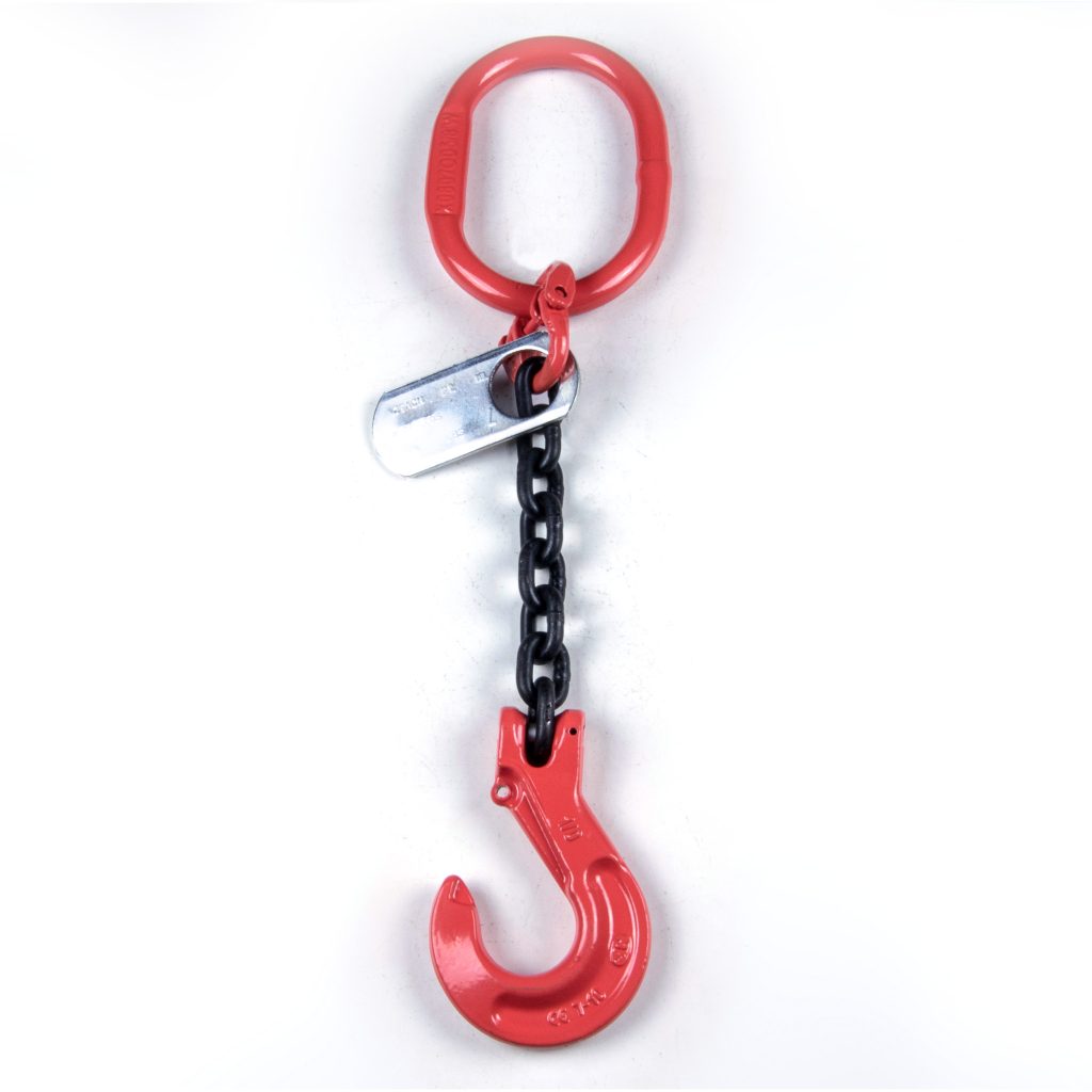 Chain Sling, Alloy, Type SOS, Single Leg, 1/2" Chain x 36" Reach, Standard Sling Hooks