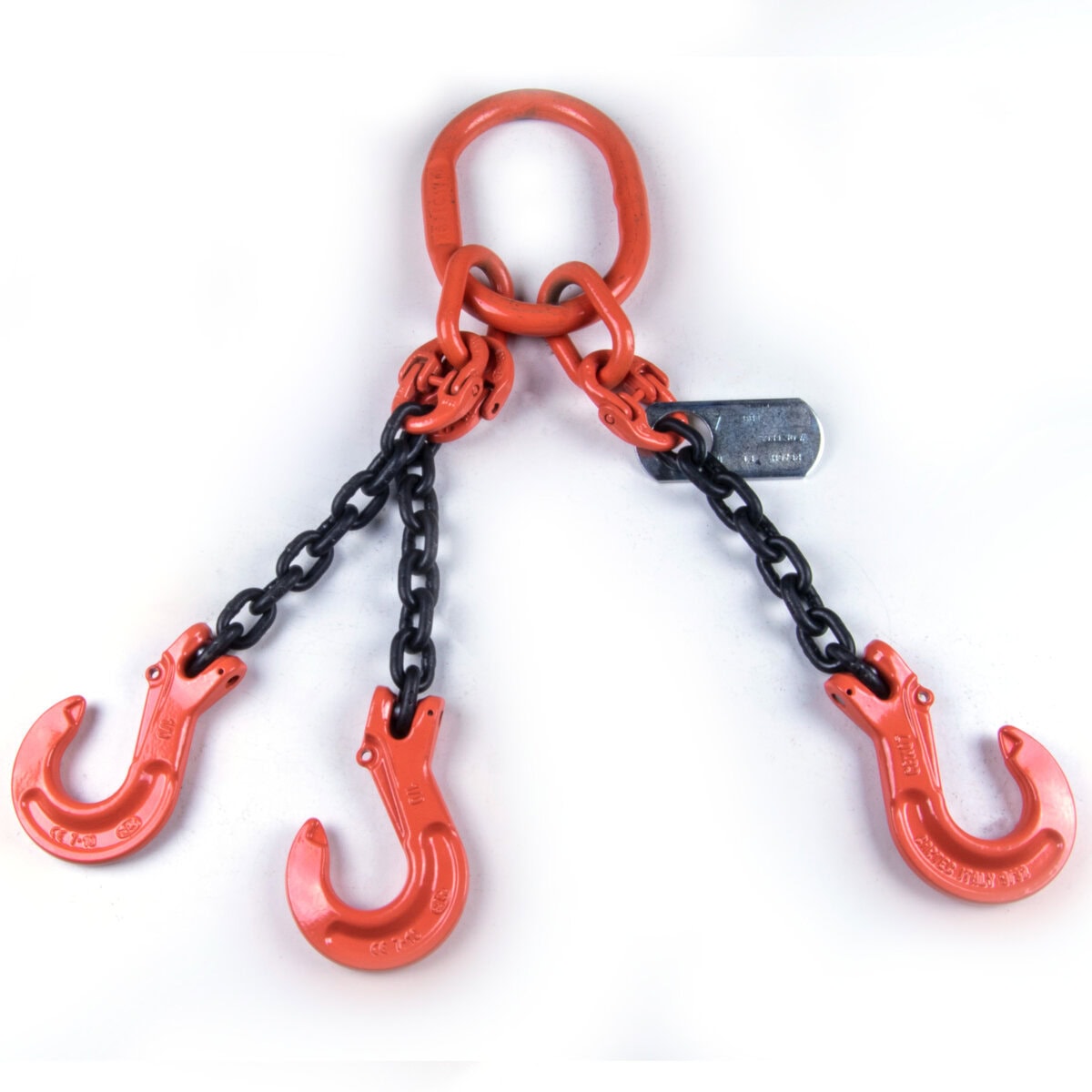Chain Sling, Alloy, Type TOS, Three Leg, 5/8" Chain x 48" Reach, Standard Sling Hooks - Image 1