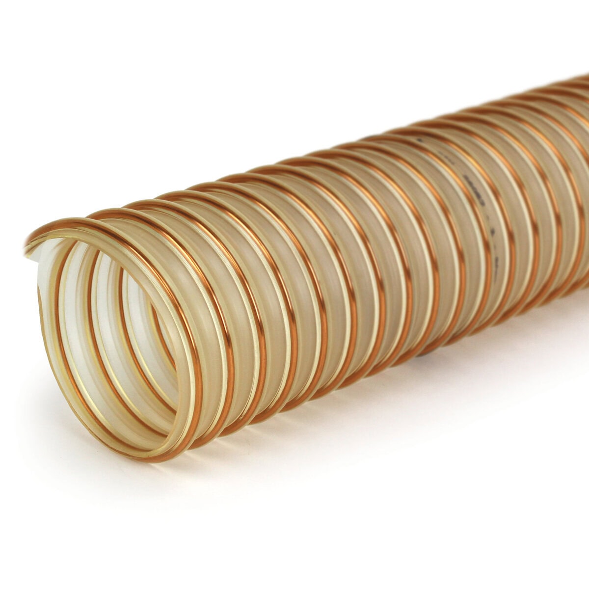 Loader Hose, 2-1/2" ID, Heavy Duty Polyurethane, Food Grade with Ground Wire - Image 1