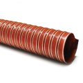 Hopper Dryer Hose, 2-Ply, Orange, 10″ ID, 13′ Long, Silicone Coated Fiberglass