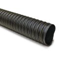Hopper Dryer Hose, 2-Ply, Black, 2-1/2″ ID, 13′ Long, Neoprene Coated Fiberglass