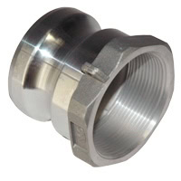 Cam & Groove Coupling, Type A 1-1/2" Aluminum, Male Adapter x Female NPT Thread