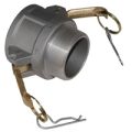 Cam & Groove Coupling, Type B 2″ Stainless Steel, Female Coupler x Male NPT Thread