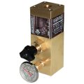 Flow Regulator, Brass, 1/2″ NPT Inlet, 3/8″ Outlet, 1.5 gpm, with Temperature Gauge